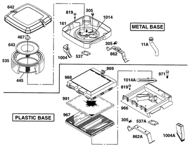 Air Cleaner Grp 2 Diagram and Parts List for 290447-1147-XX  Briggs and Stratton Engine